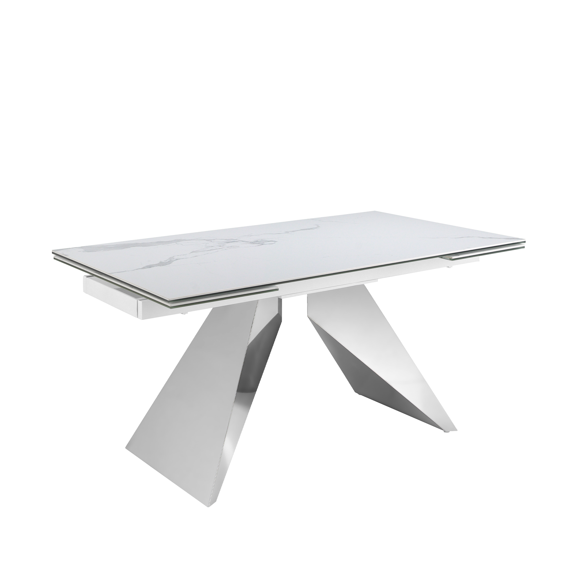 Mesa comedor extensible rectangular mármol porcelánico