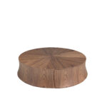Table basse ronde en noyer