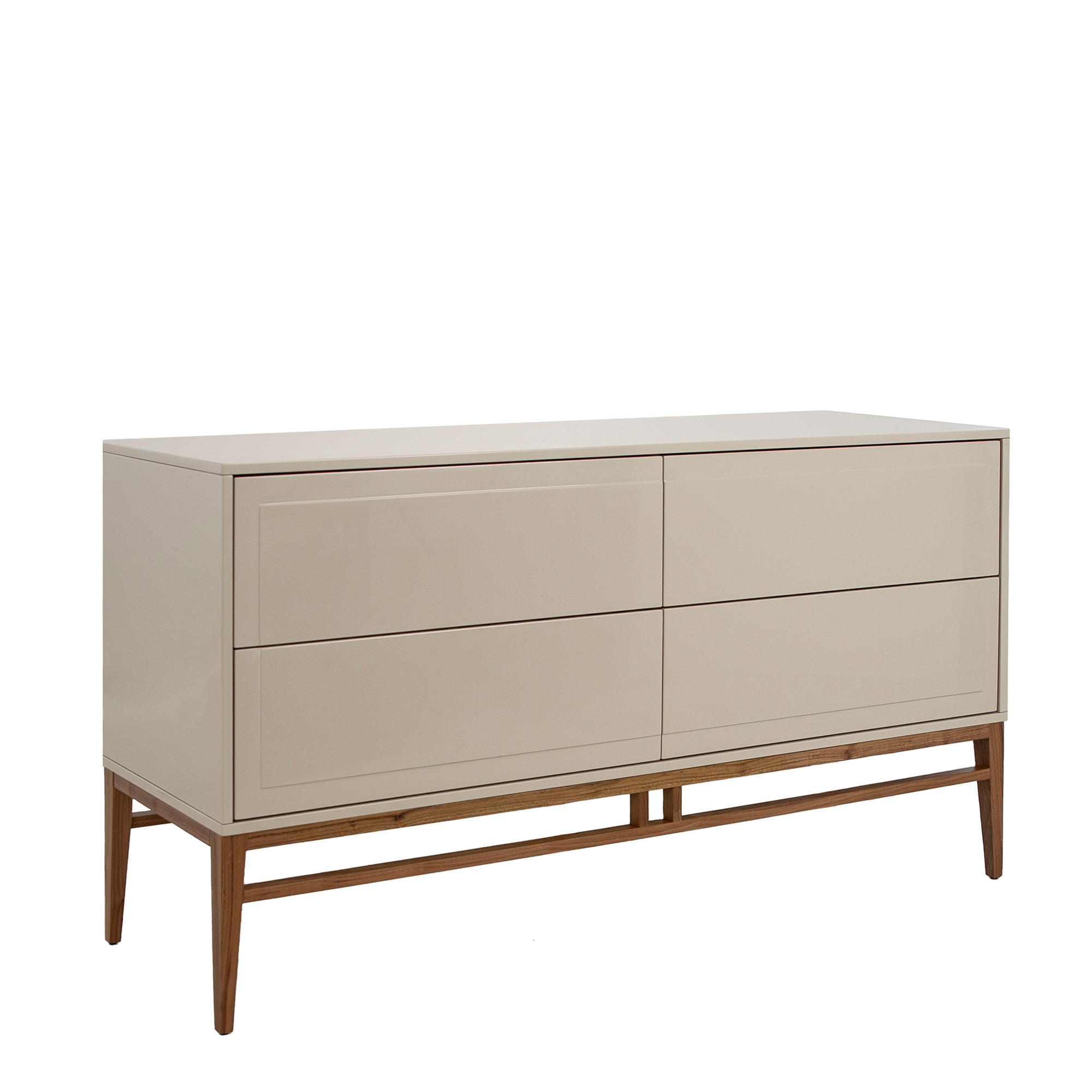 Credenza in legno Niebla e gambe in legno di Noce