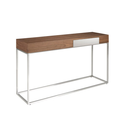 (Español) Consola rectangular nogal y acero cromado console table - Angel Cerdá