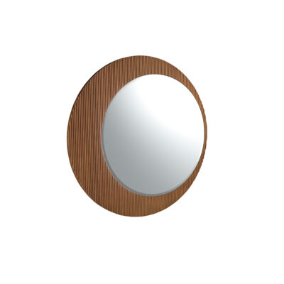 (Español) Espejo pared redondo nogal Wall mirror - Angel Cerda