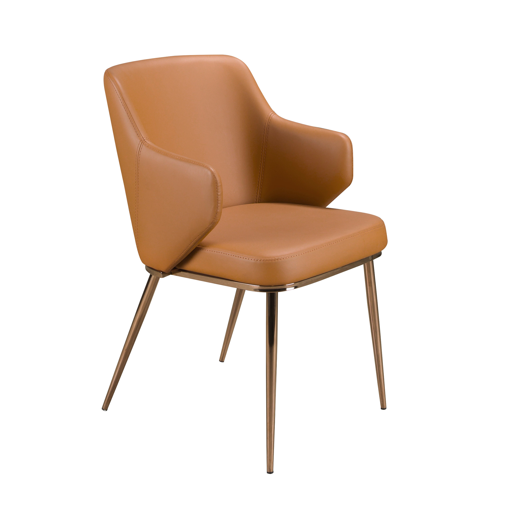 Brown leatherette chair