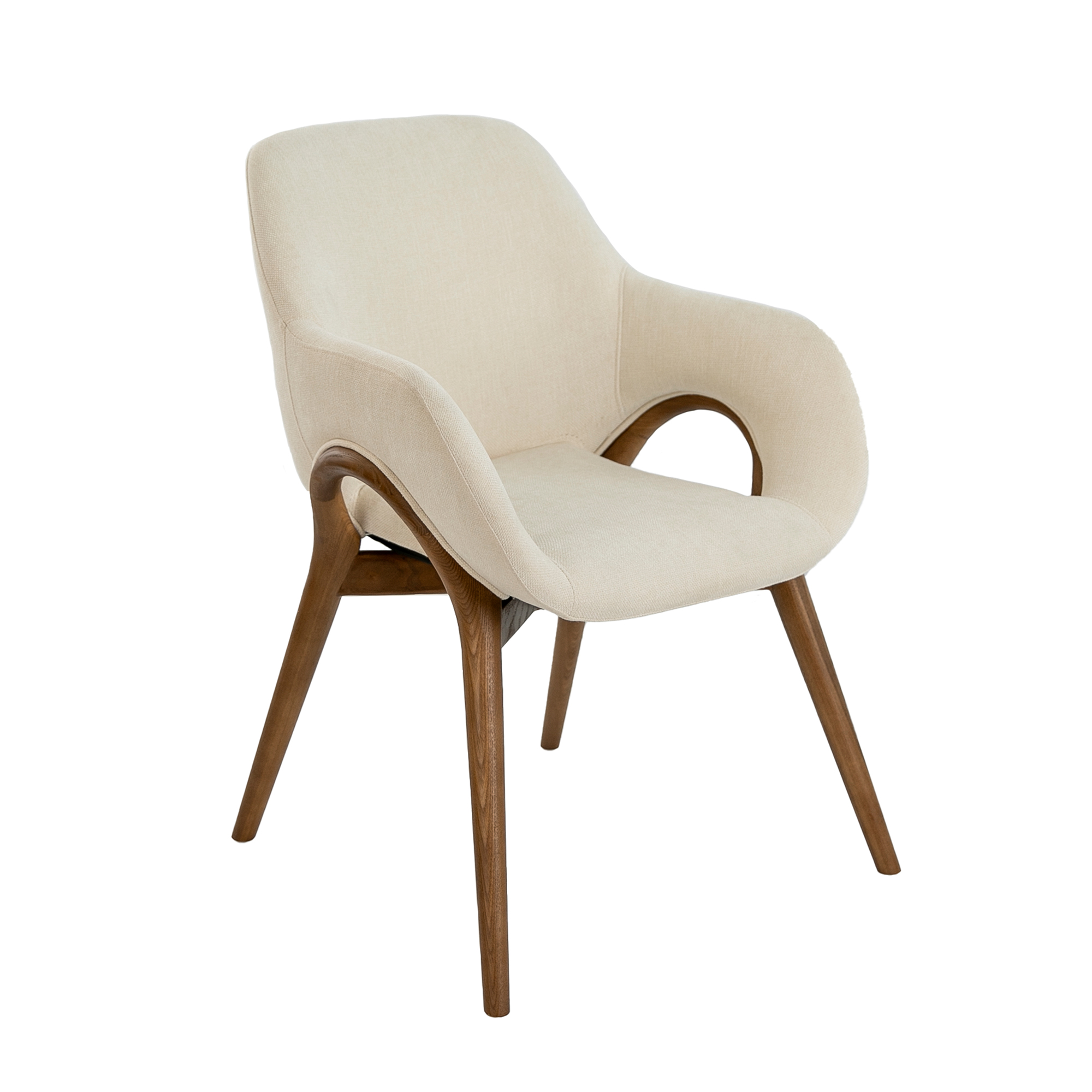 Chaise en tissu beige