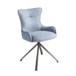 Drehstuhl aus blauem Stoff