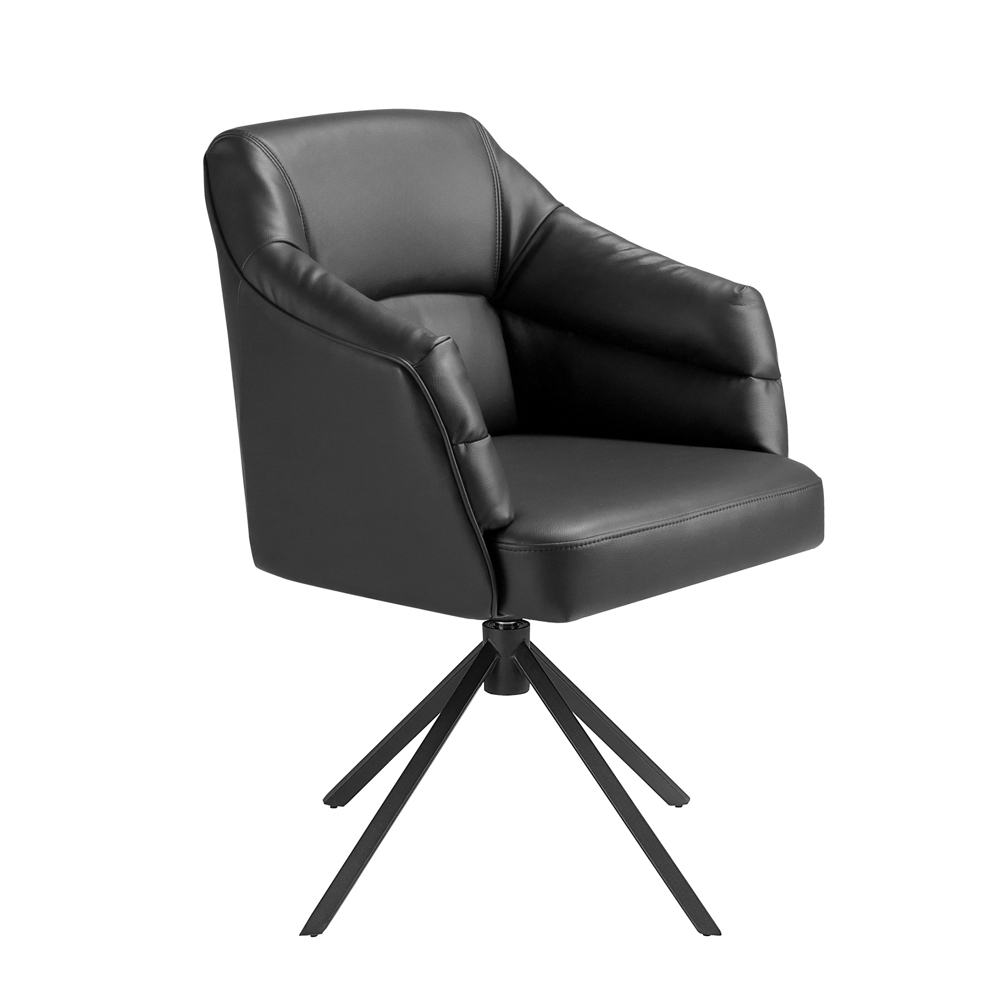 Silla giratoria polipiel negro