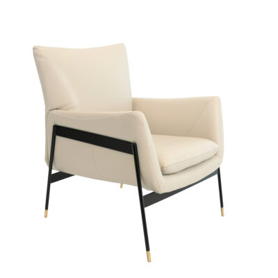 (Español) Sillón piel gris perla armchair- Angel Cerdá