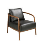 Fauteuil en cuir noir