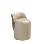 Puff polipiel visón y marrón