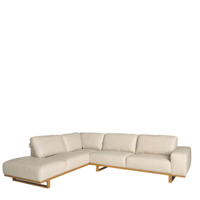 Sofá rinconera izquierda piel arena corner sofa - Angel Cerda