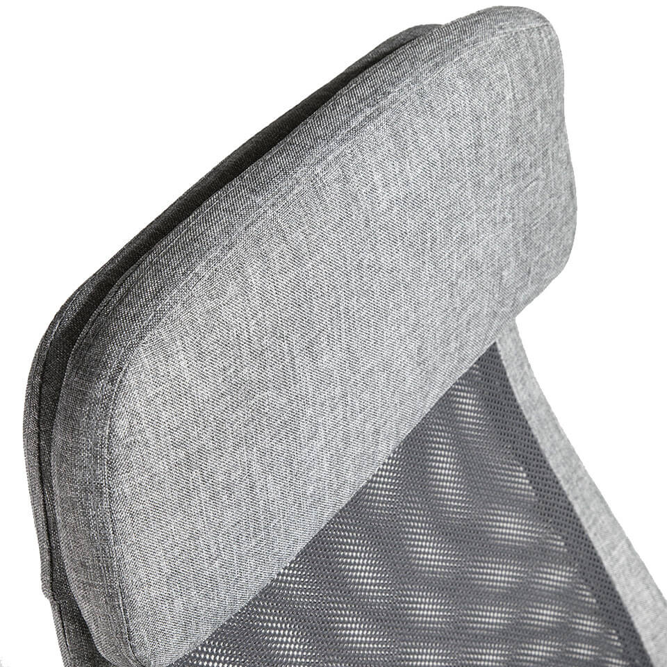 Gray swivel office chair with chromed steel frame Gray swivel office chair with chromed steel frame