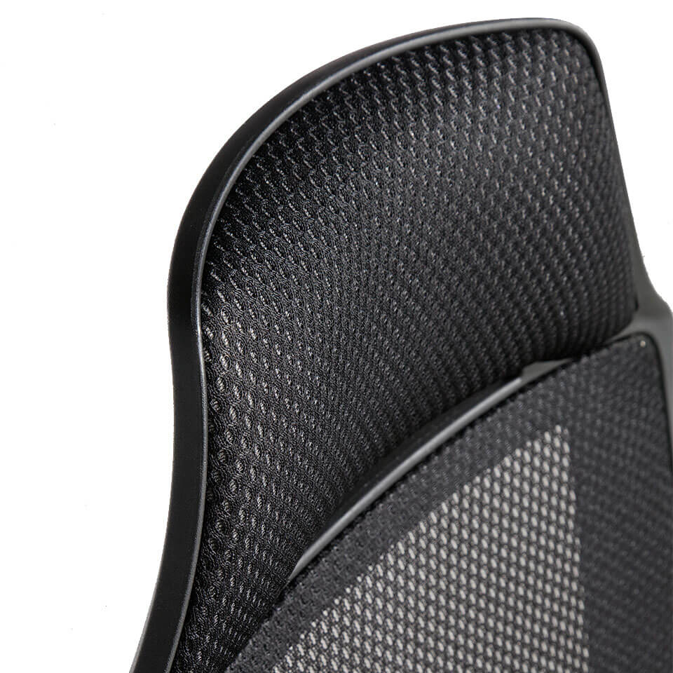 Black swivel office chair with armrests
