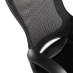 Black swivel office chair with armrests