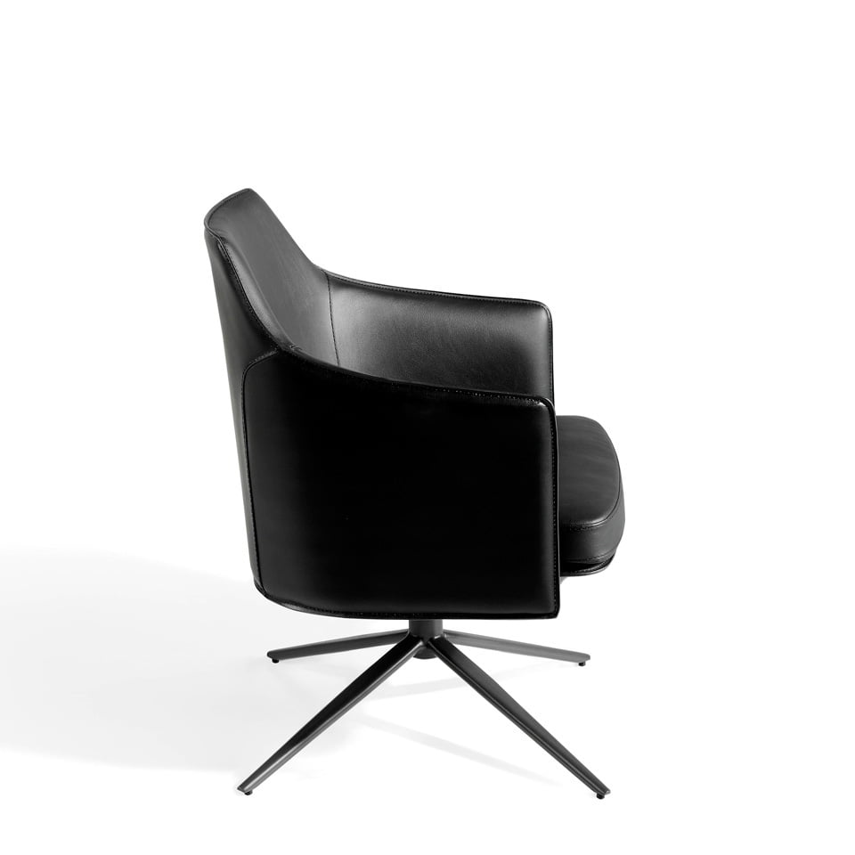 Swivel armchair upholstered in leatherette Swivel armchair upholstered in leatherette