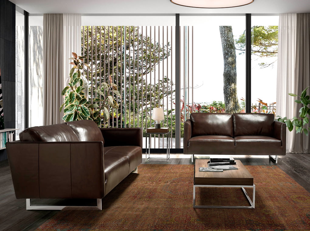 Coffee table with chromed steel structure and Mdf cover Coffee table with chromed steel structure and Mdf cover