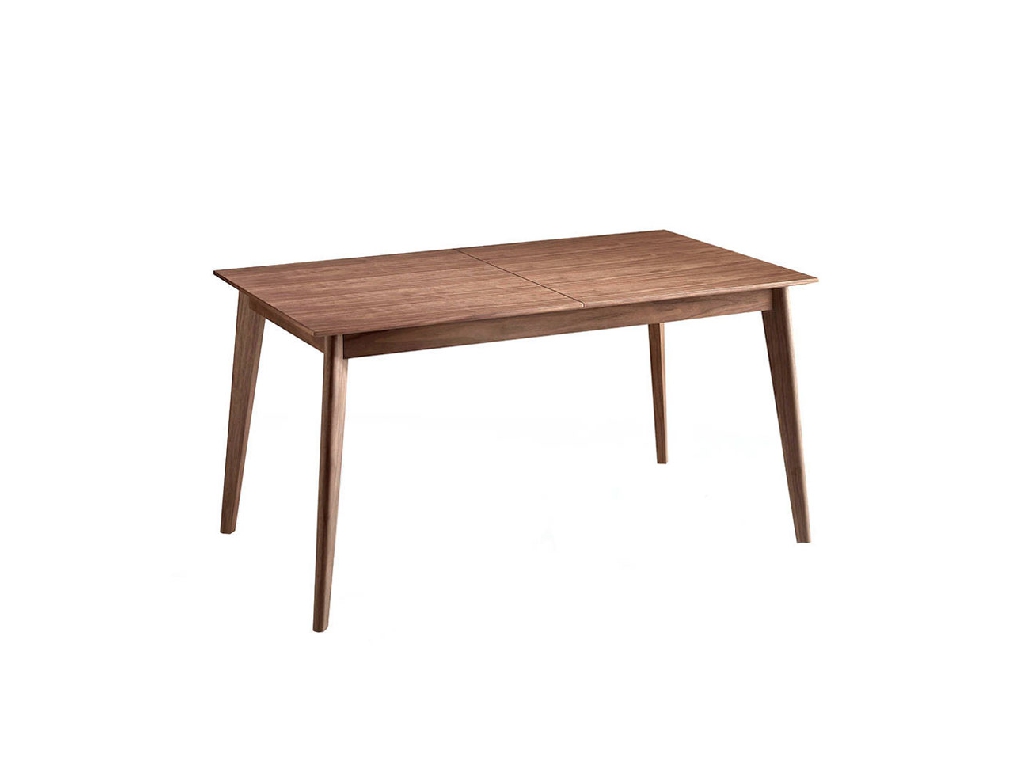 Walnut wood extendable dining table