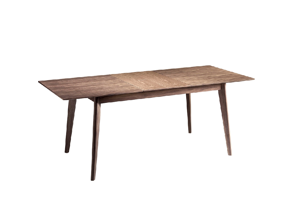 Walnut wood extendable dining table