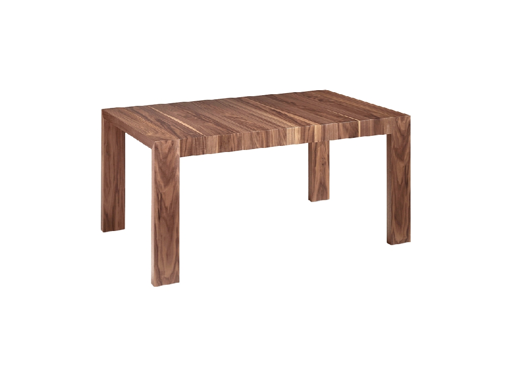 Walnut wood extendable dining table