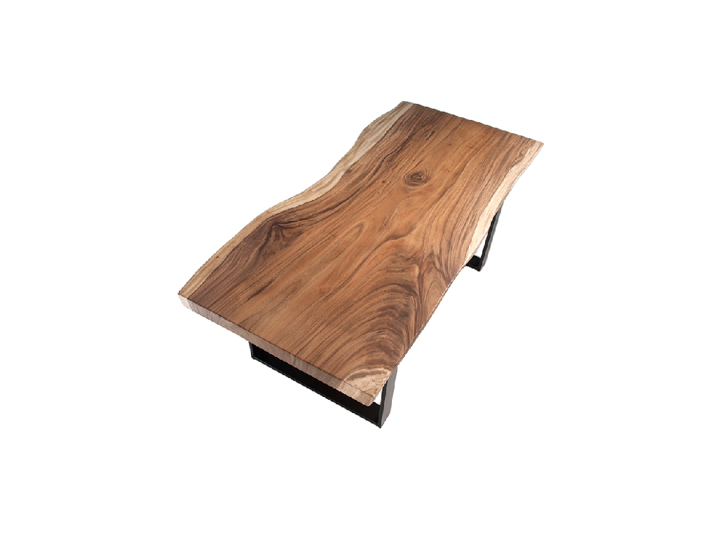 Suar Holz Esstisch und schwarzes Schmiedeeisen Suar Holz Esstisch und schwarzes Schmiedeeisen
