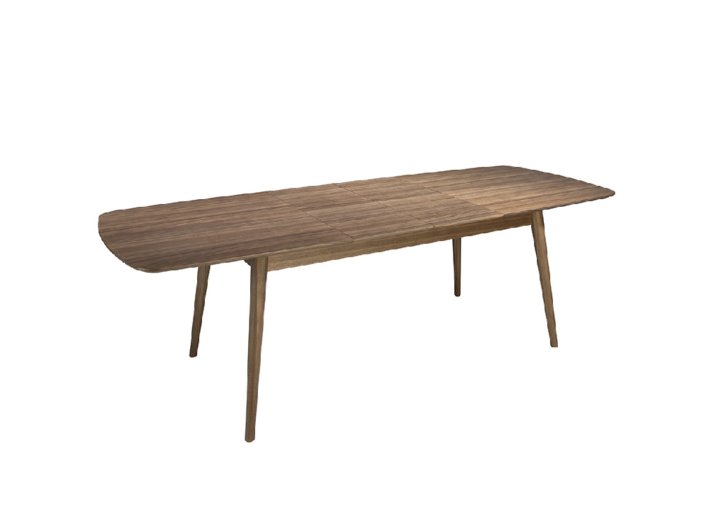 Mesa comedor extensible de madera nogal