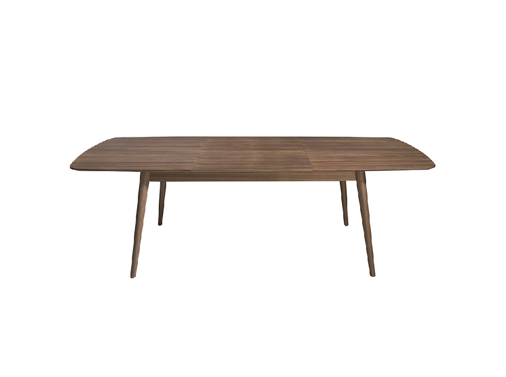 Walnut wood extendable dining table