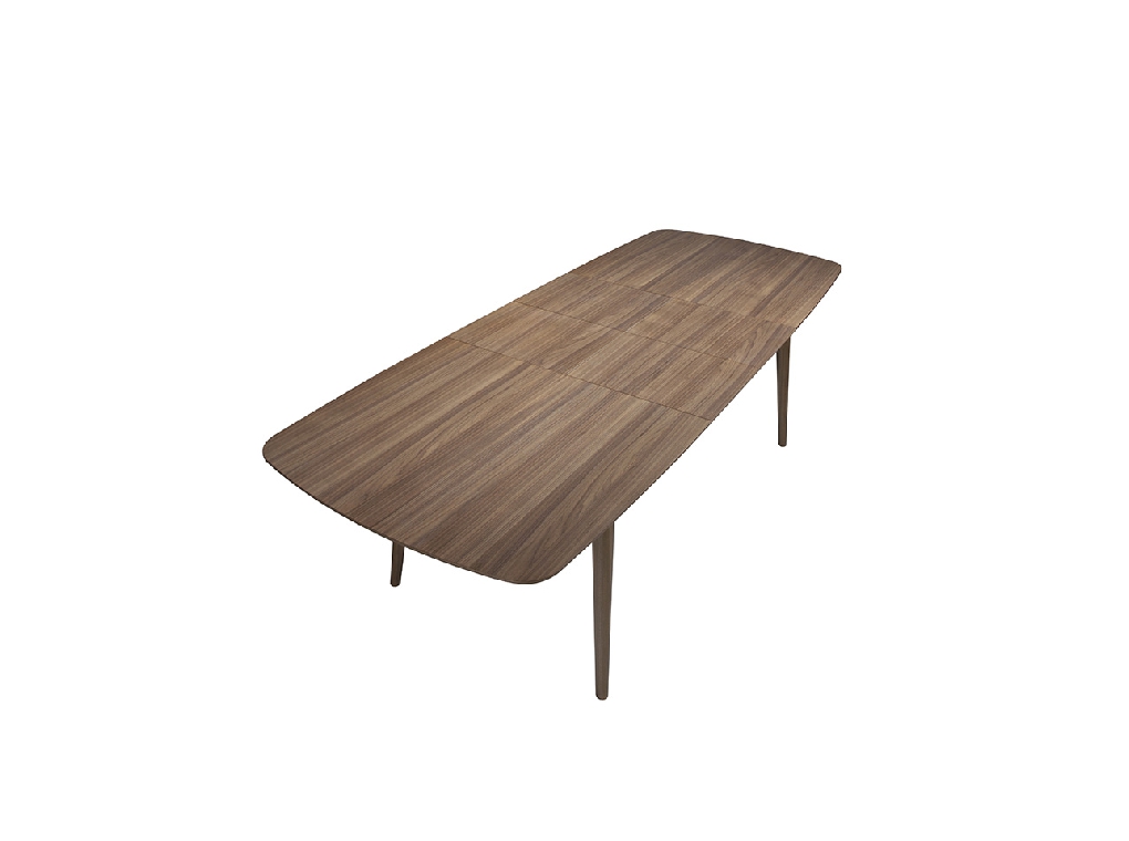 Walnut wood extendable dining table