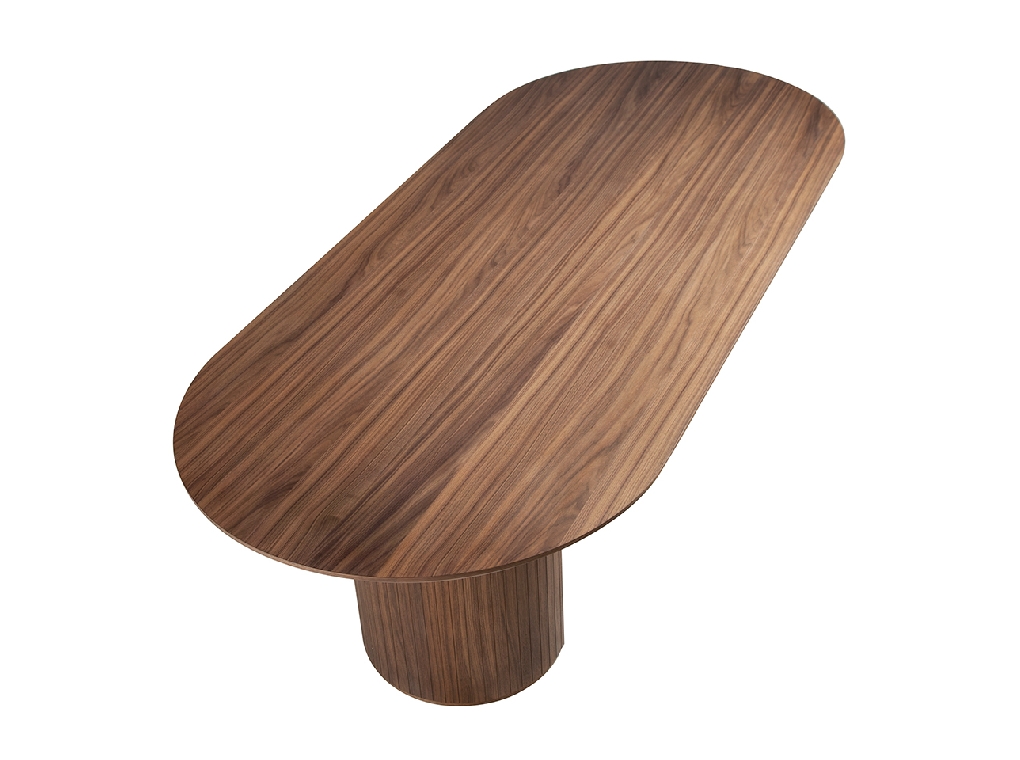 Mesa comedor madera chapada nogal