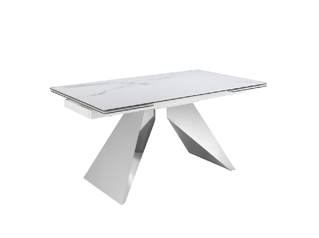 Раздвижной обеденный стол прямоугольная фарфоровый мрамор