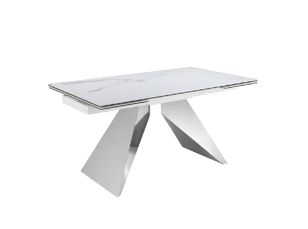 Mesa comedor extensible rectangular mármol porcelánico