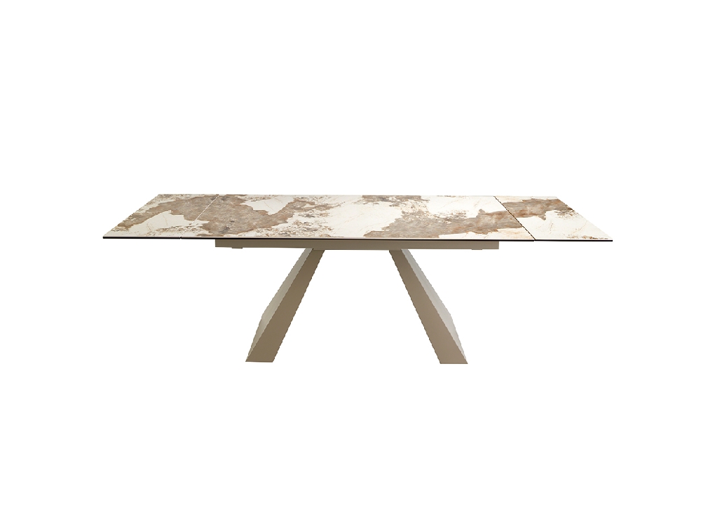 Mesa comedor extensible rectangular mármol porcelánico