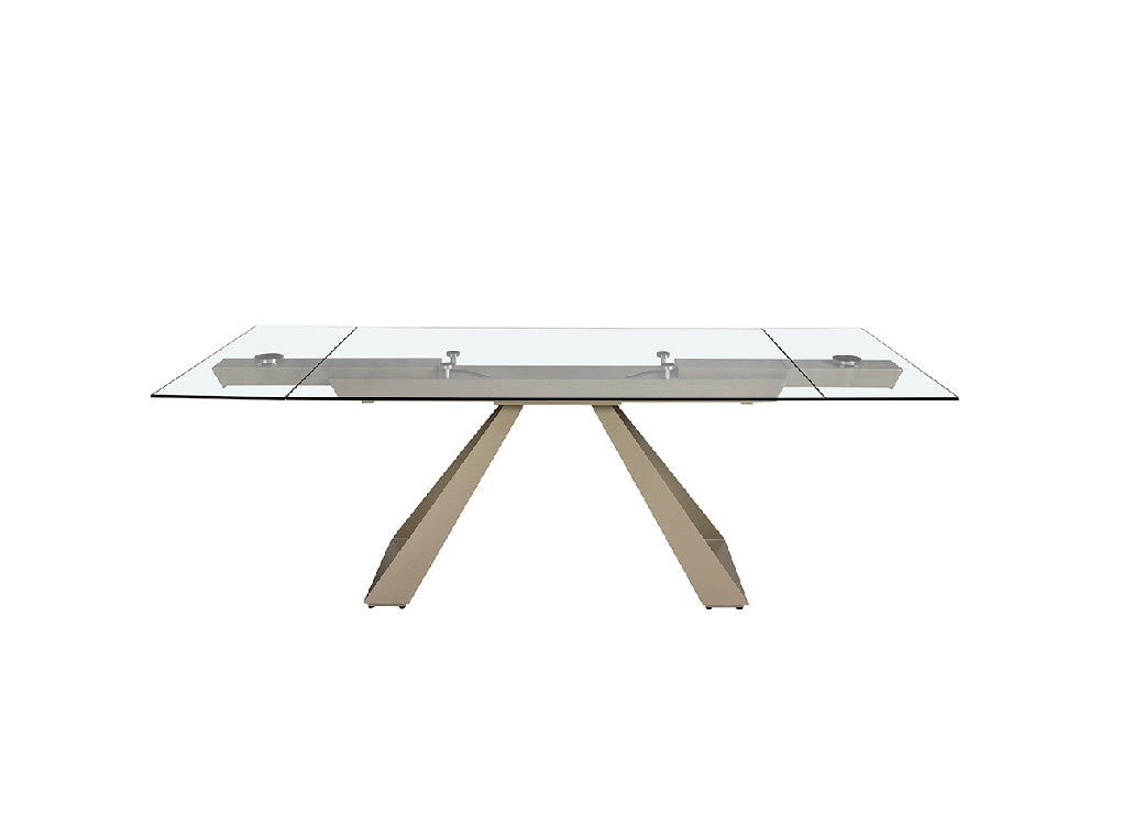 Mesa comedor extensible rectangular cristal templado