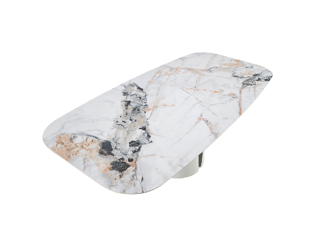 Oval Barrel porcelain marble dining table