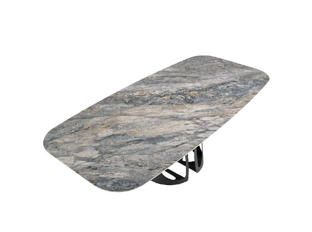 Oval Barrel porcelain marble dining table