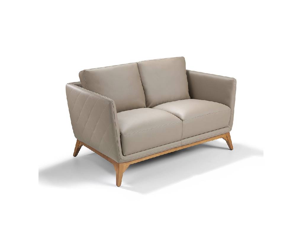 2-seat sofa upholstered in legs with walnut wood legs 2-seat sofa upholstered in legs with walnut wood legs
