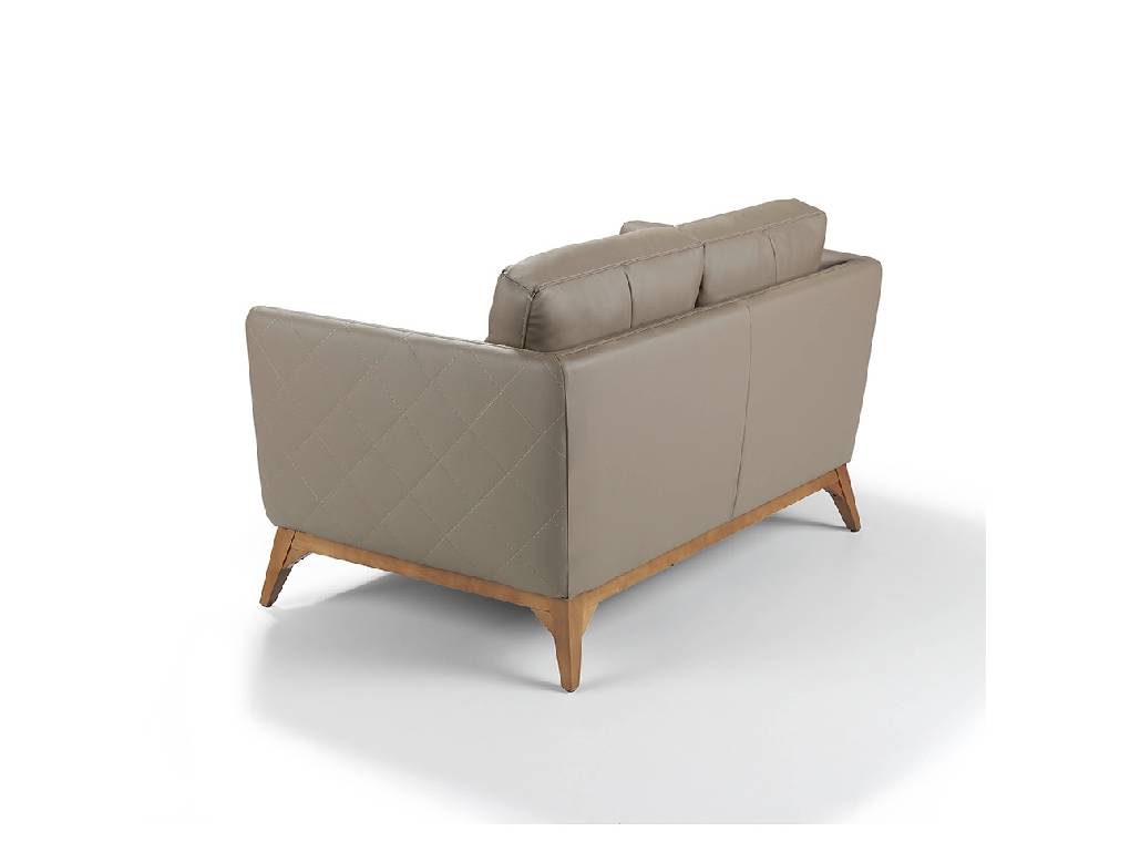 2-seat sofa upholstered in legs with walnut wood legs 2-seat sofa upholstered in legs with walnut wood legs