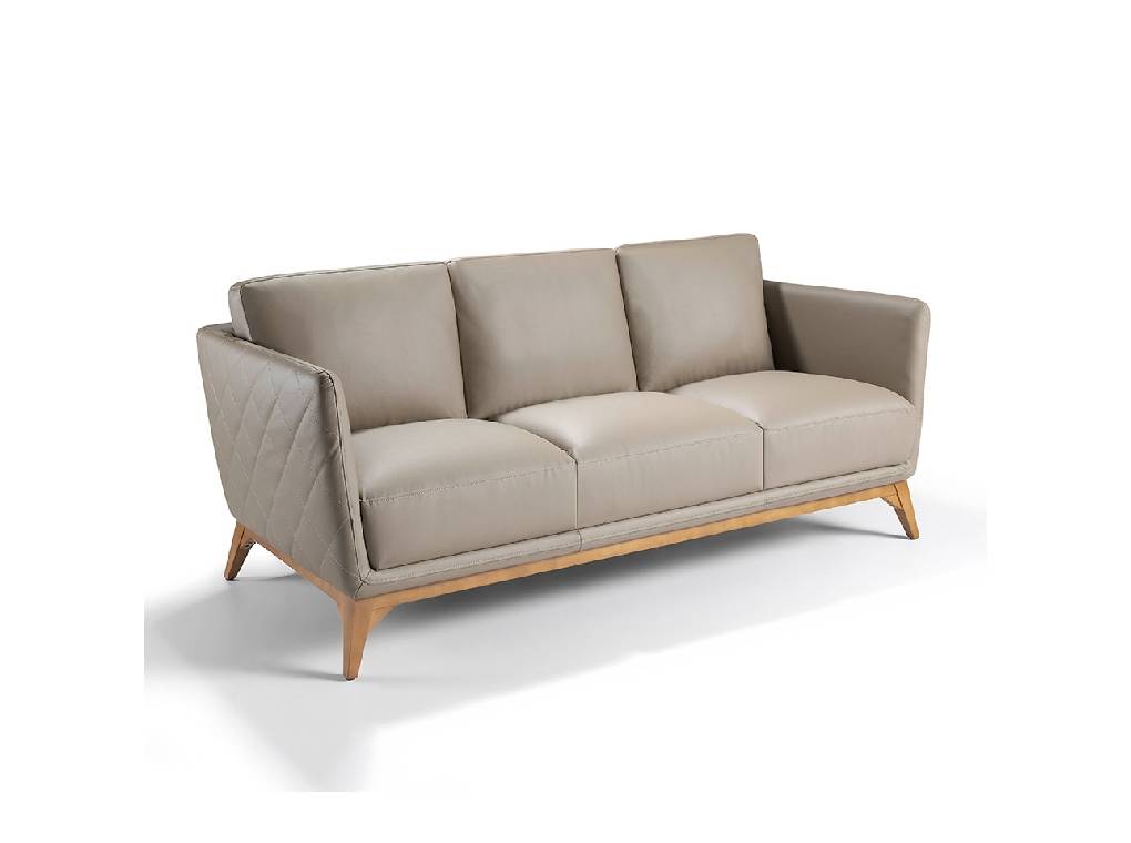 Upholstered sofa with solid walnut wood frame. Upholstered sofa with solid walnut wood frame.