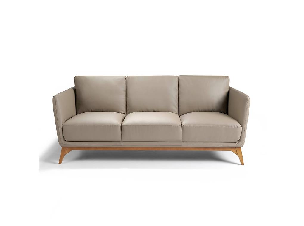 Upholstered sofa with solid walnut wood frame. Upholstered sofa with solid walnut wood frame.