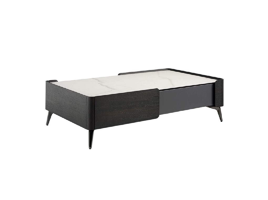 Wenge wood coffee table and porcelain marble Wenge wood coffee table and porcelain marble