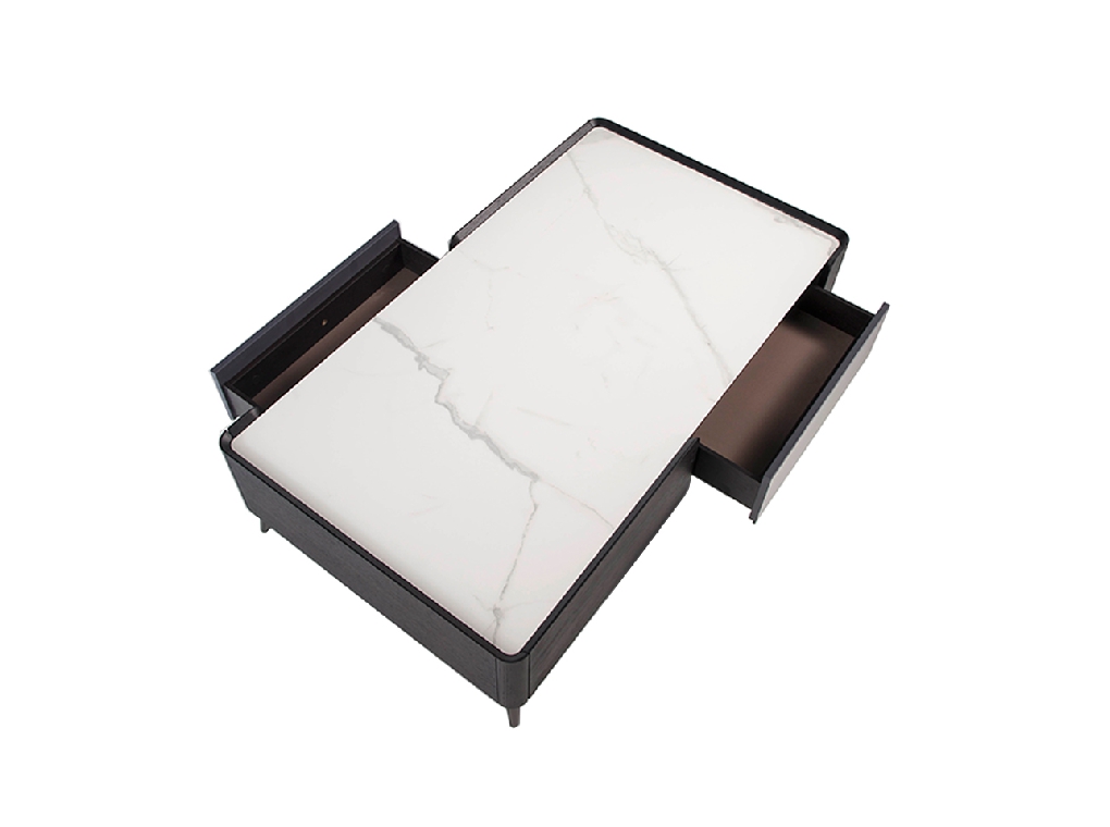 Wenge wood coffee table and porcelain marble Wenge wood coffee table and porcelain marble