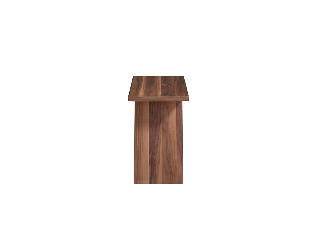 Corner table made in walnut wood