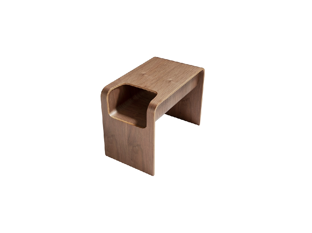Rectangular corner table walnut wood
