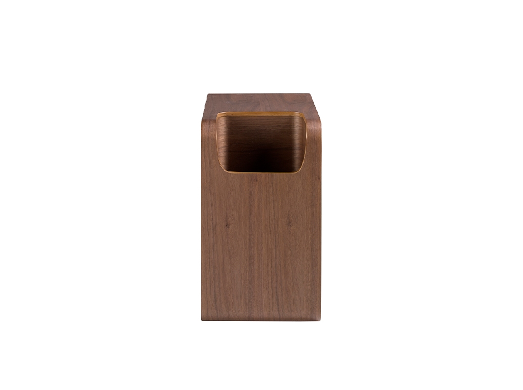 Rectangular corner table walnut wood