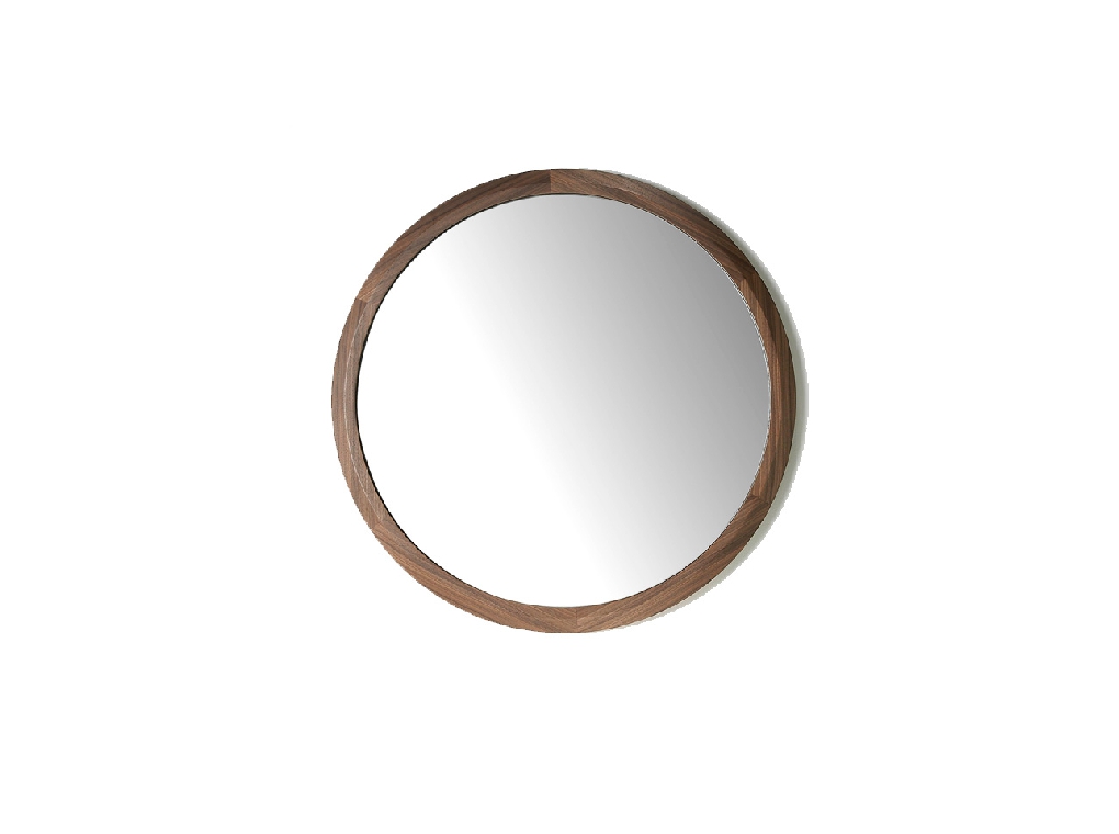Mirror made of walnut-veneered wood Mirror made of walnut-veneered wood