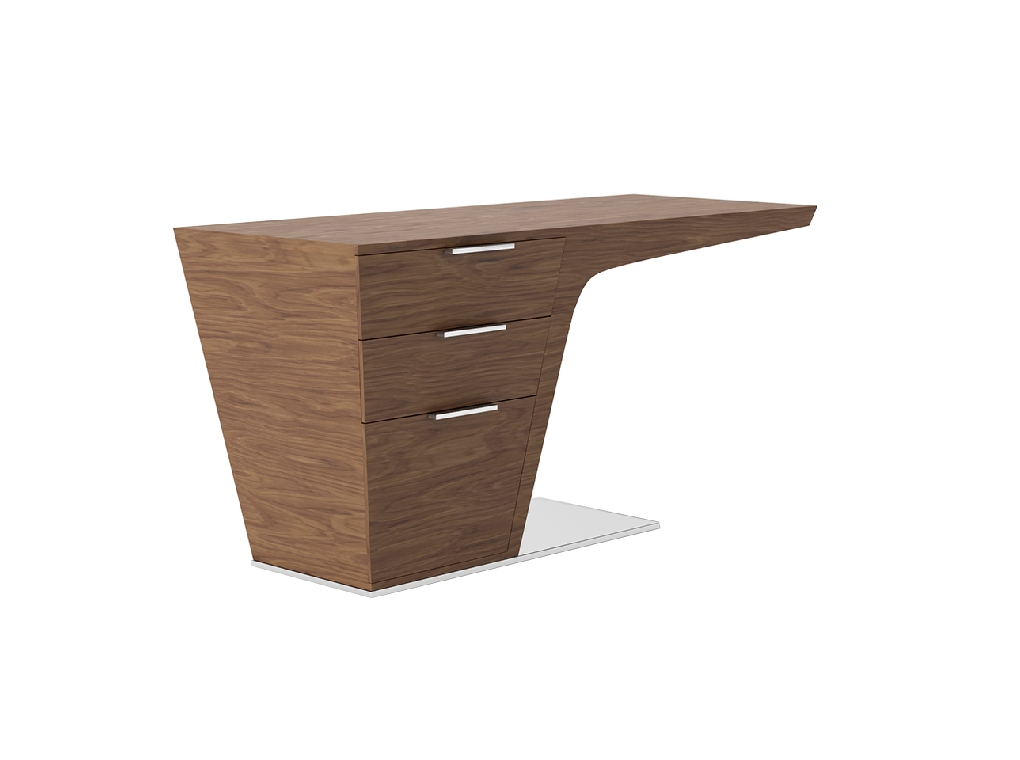 Walnut wood office desk