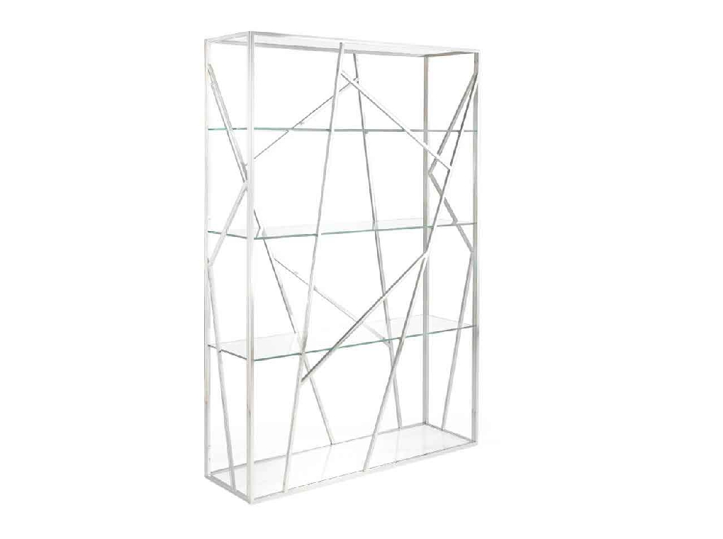 Chromed steel shelf and tempered glass shelves Chromed steel shelf and tempered glass shelves