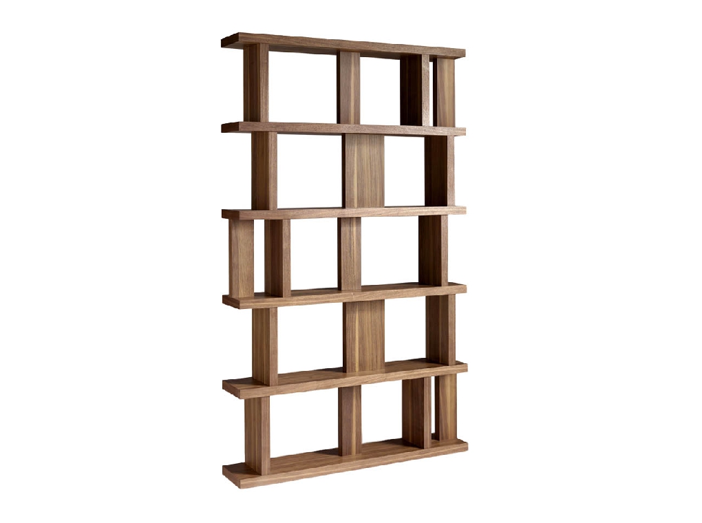 Walnut colored wooden shelf Walnut colored wooden shelf