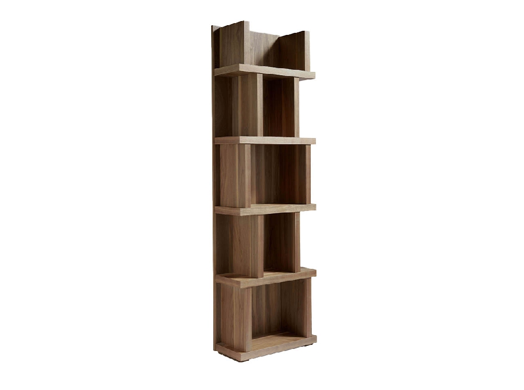 Walnut colored wooden shelf Walnut colored wooden shelf