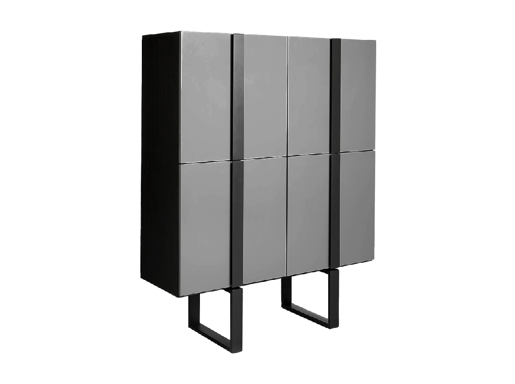 Sideboard sideboard in Tinto wood and dark gray steel Sideboard sideboard in Tinto wood and dark gray steel