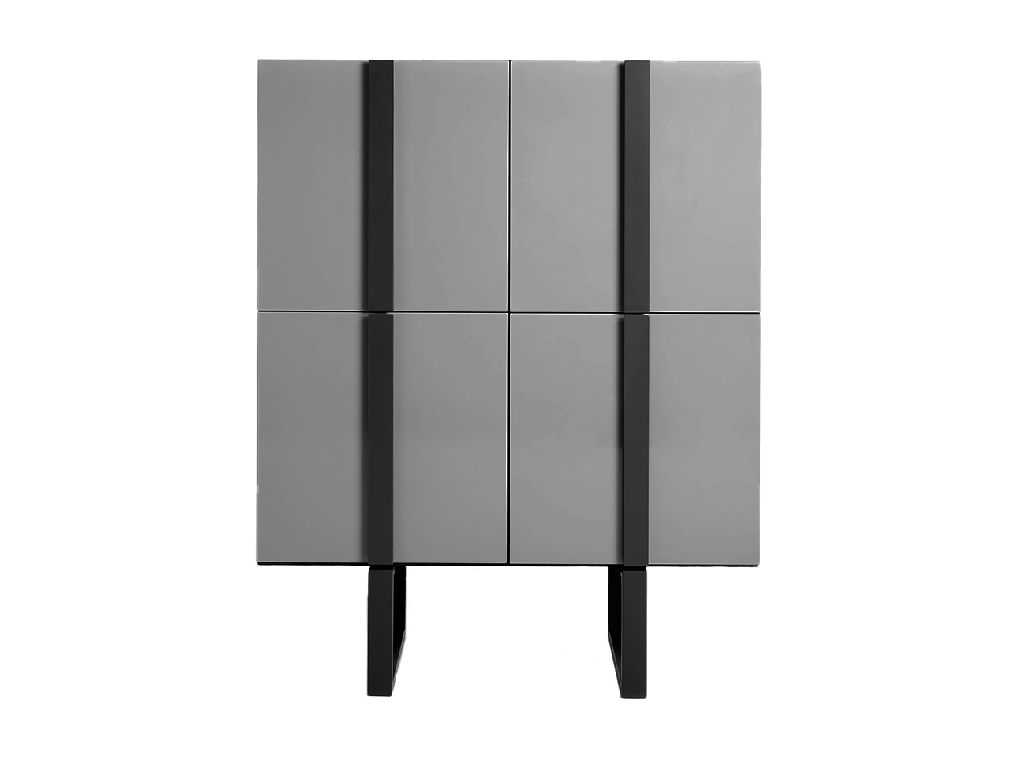 Sideboard sideboard in Tinto wood and dark gray steel Sideboard sideboard in Tinto wood and dark gray steel