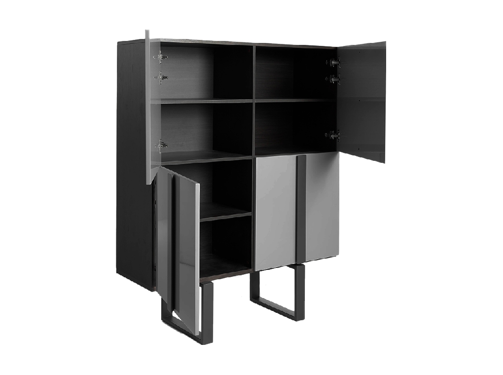 Sideboard sideboard in Tinto wood and dark gray steel Sideboard sideboard in Tinto wood and dark gray steel