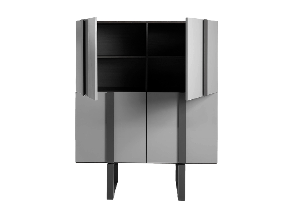 Sideboard sideboard in Tinto wood and dark gray steel Sideboard sideboard in Tinto wood and dark gray steel